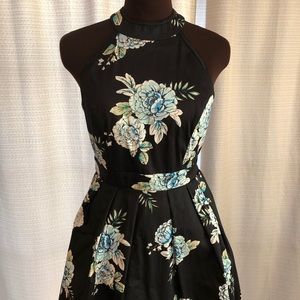 Black floral dress